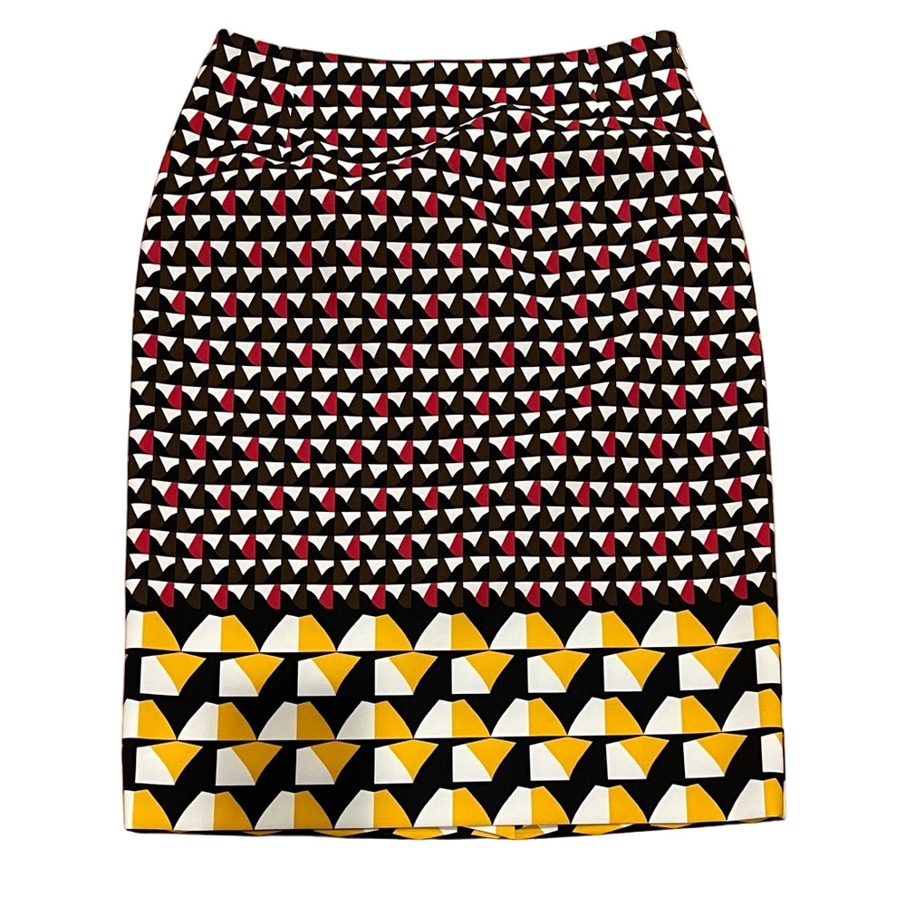 New** Hugo Boss Tri-Color Geometric Pencil Skirt
